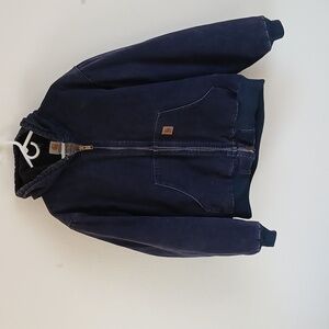 Carhartt Hooded Active Jacket Navy Blue Men’s Large